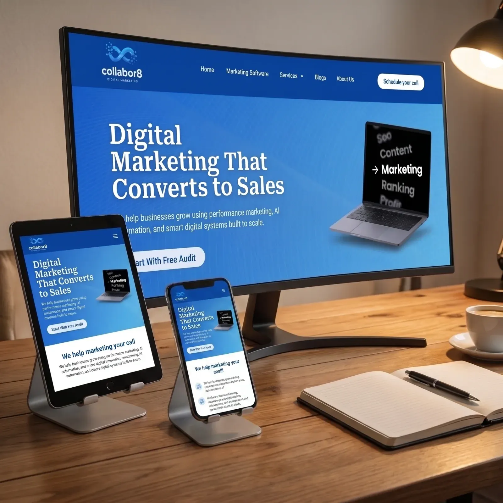Collabor8 digital website preview